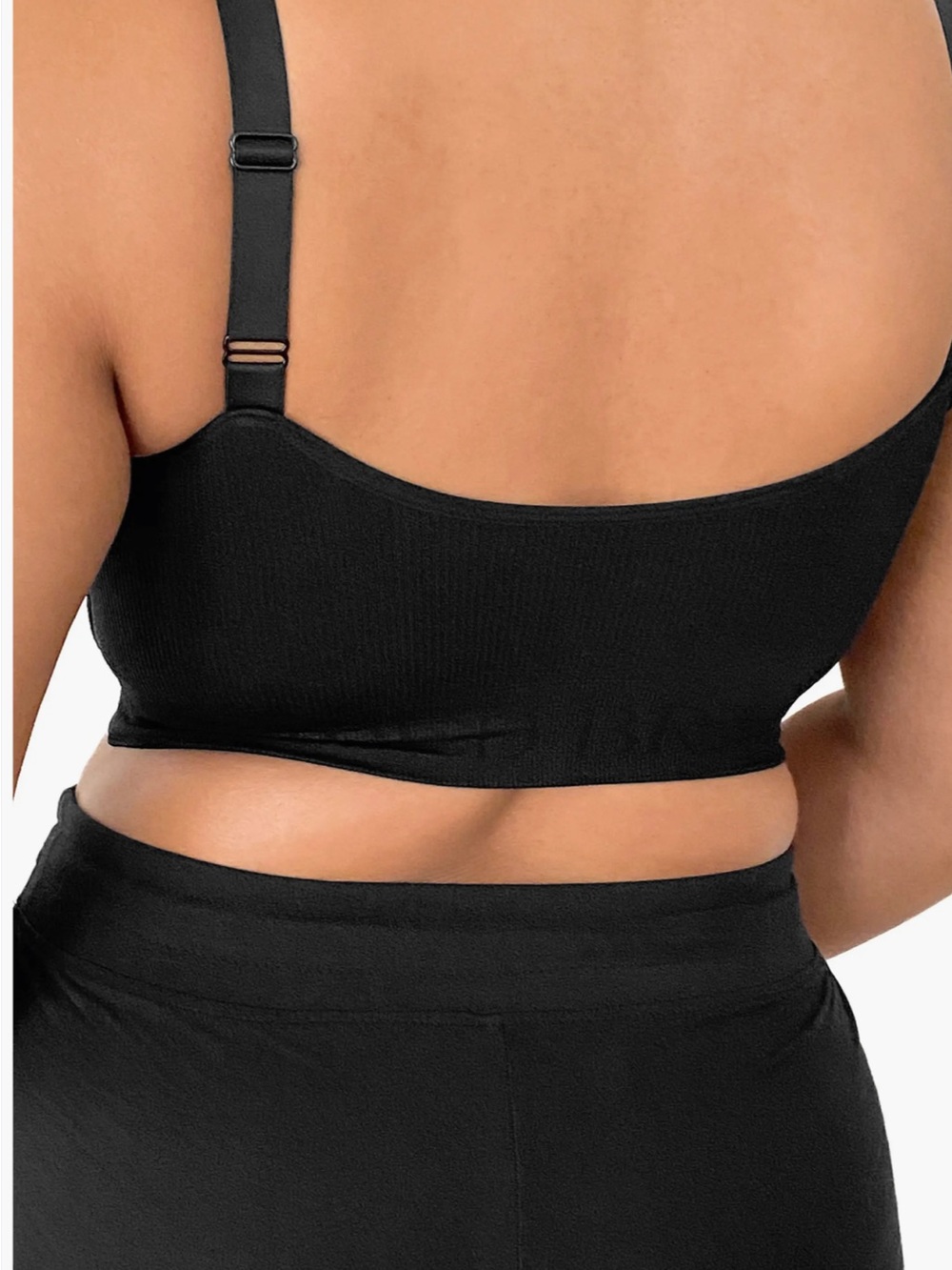 Kindred Bravely Black Ribbed Nursing Bralette - Picture 2 of 5